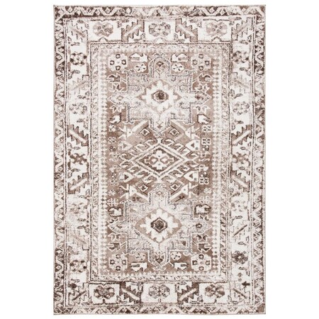Safavieh 4 x 6 ft. Vintage Hamadan Power Loomed Area Rug Brown & Ivory VTH211T-4